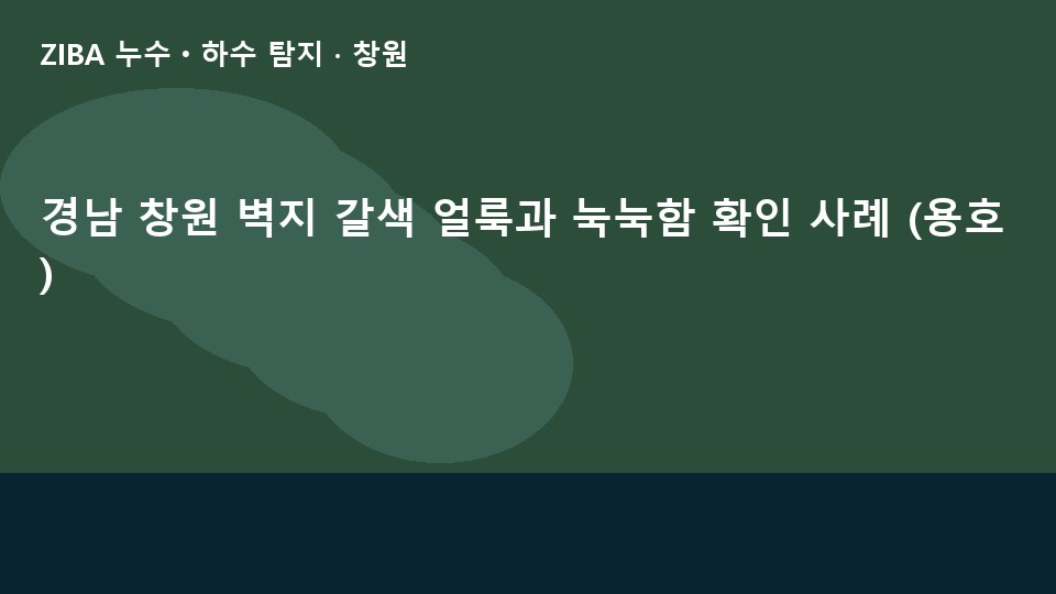 경남 창원 벽지 갈색 얼룩과 눅눅함 확인 사례 (용호)